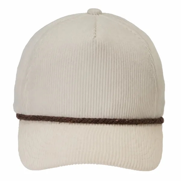 5-Panel Rope Halfmoon Buckram Corduroy Fabric Snapback Caps