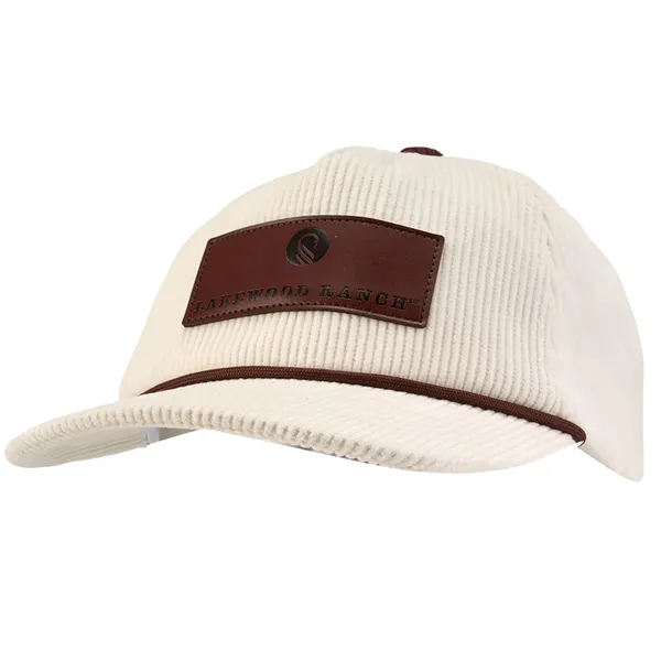 5-Panel Rope Halfmoon Buckram Corduroy Fabric Snapback Caps