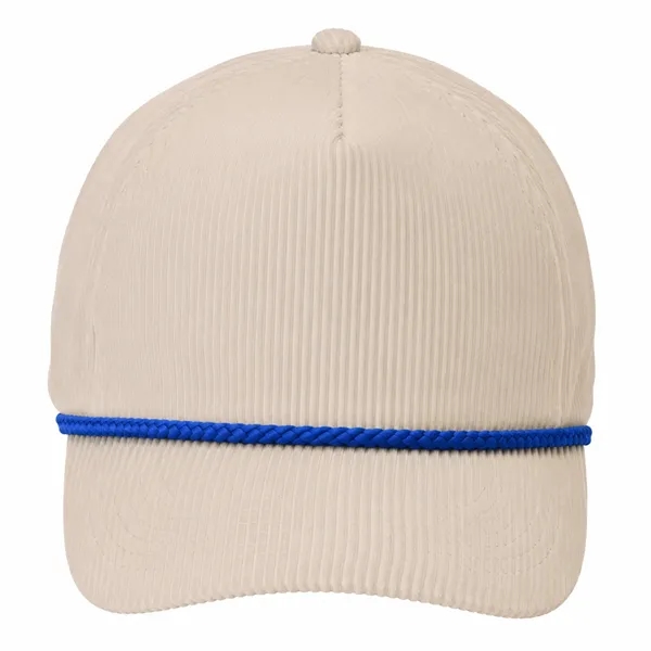 5-Panel Rope Halfmoon Buckram Corduroy Fabric Snapback Caps