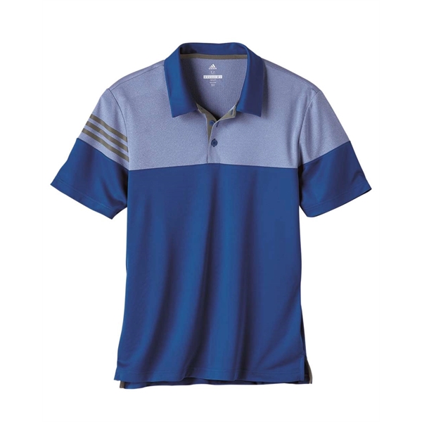 Adidas Heathered 3-Stripes Colorblocked Polo - Adidas Heathered 3-Stripes Colorblocked Polo - Image 19 of 31