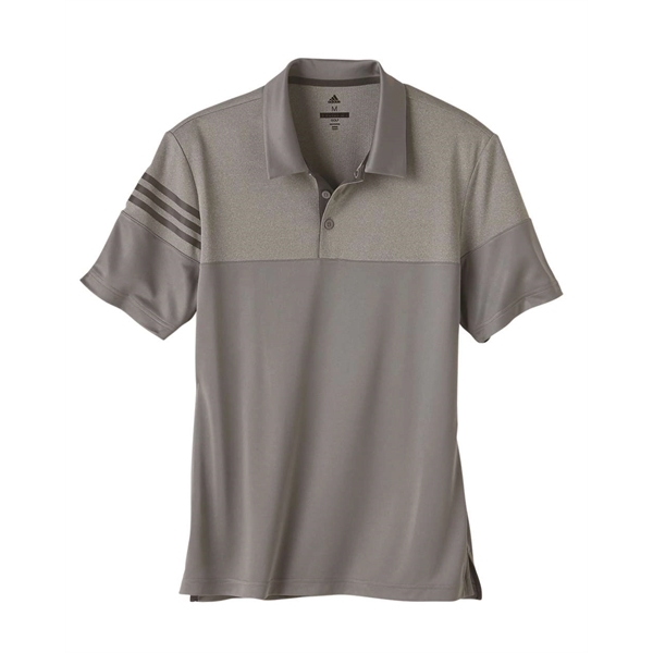 Adidas Heathered 3-Stripes Colorblocked Polo - Adidas Heathered 3-Stripes Colorblocked Polo - Image 20 of 31