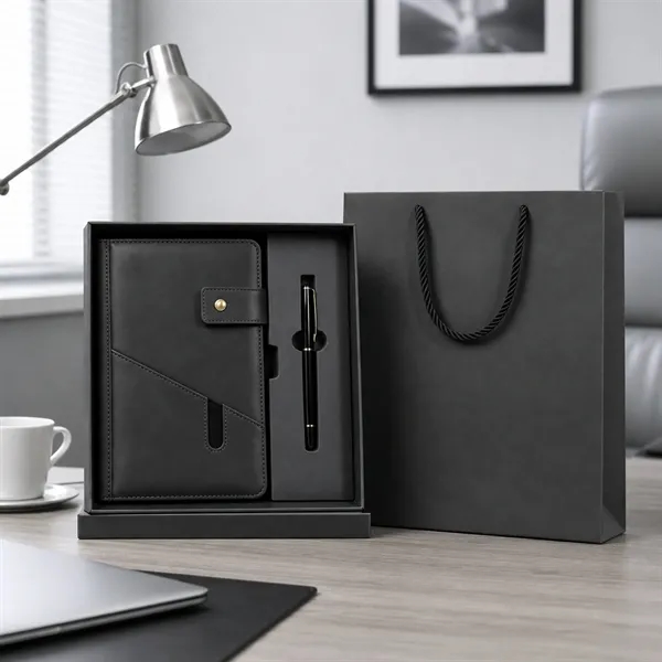Pu Leather Notebook and Pen Set Business Gift