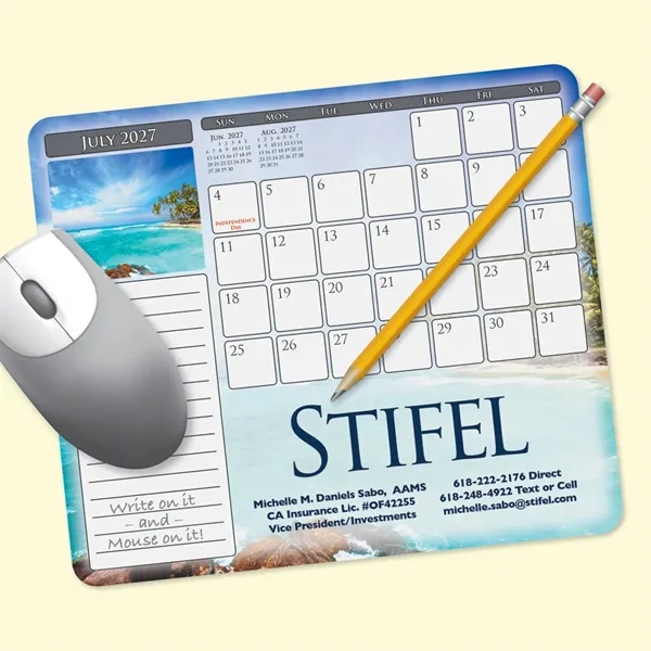 MousePaper® Calendar 24 Month (Landscape) Mouse Pad