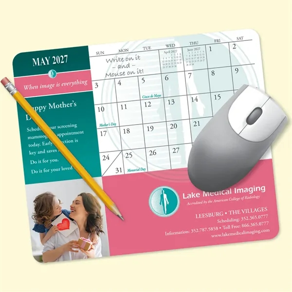 MousePaper® Calendar 18 Month (Landscape) Mouse Pad