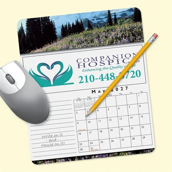 MousePaper® Calendar 24 Month (Portrait) Mouse Pad