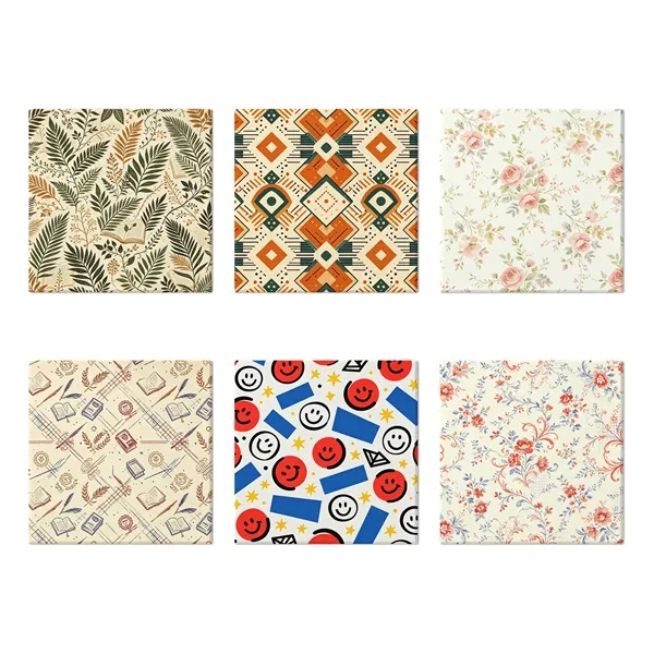 4" Full Color Square Ceramic Coaster W/ Cork Base