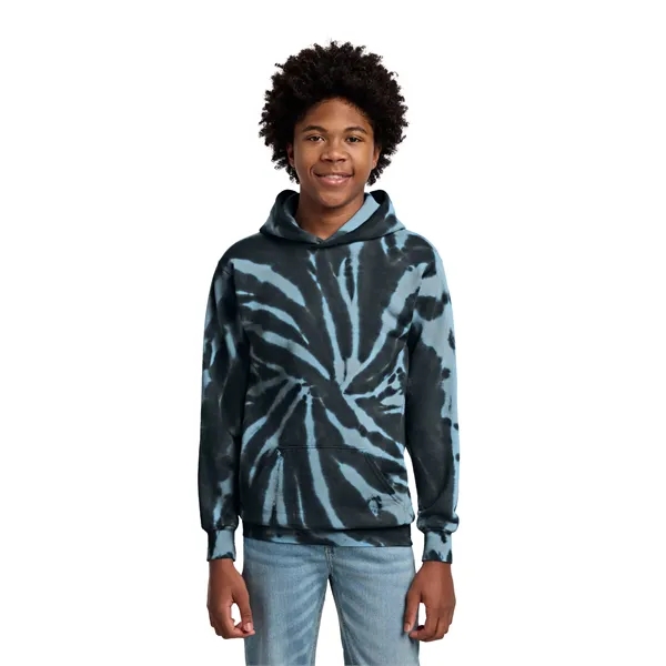 Port & Co Youth Tie-Dye Pullover Hooded Sweatshirt.