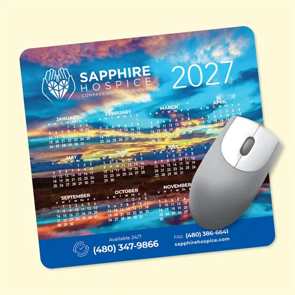 Vynex® Heavy Duty 7.5 x 8 x 1/16 Hard Calendar Mouse Pad