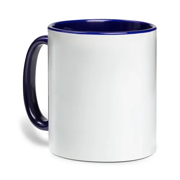 Navy Blue Two-Tone 11 Oz Ceramic Mug