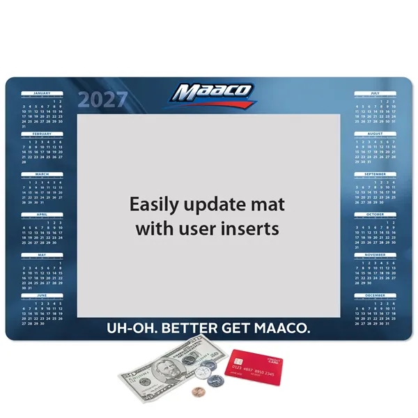 Heavy Duty Window Calendar Counter Mat-11"x17"x1/8"