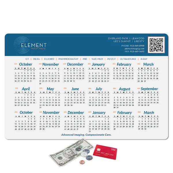 Heavy Duty Fabric Calendar Counter Mat - 11" x 17" x 1/4"