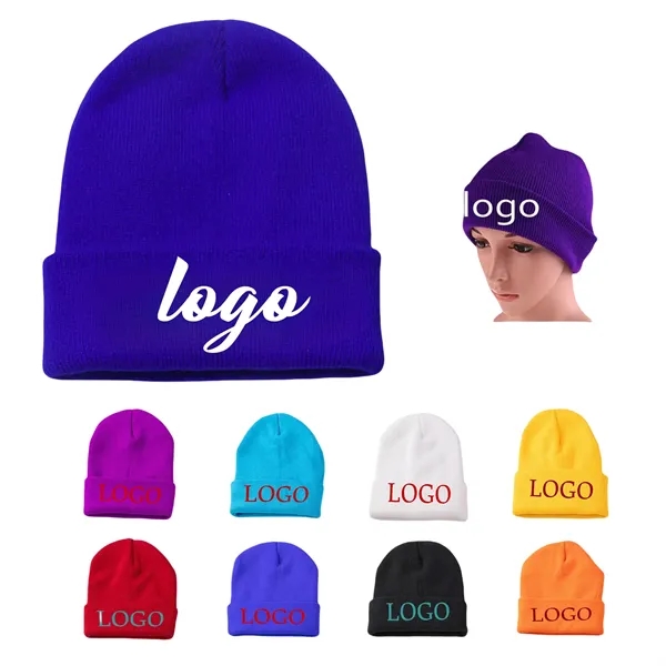 Acrylic Knit Cuffed Beanie
