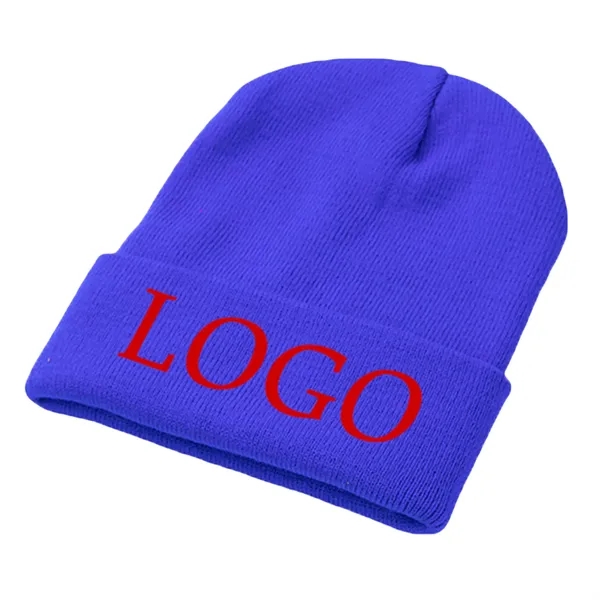 Custom Acrylic Knit Cuffed Beanie