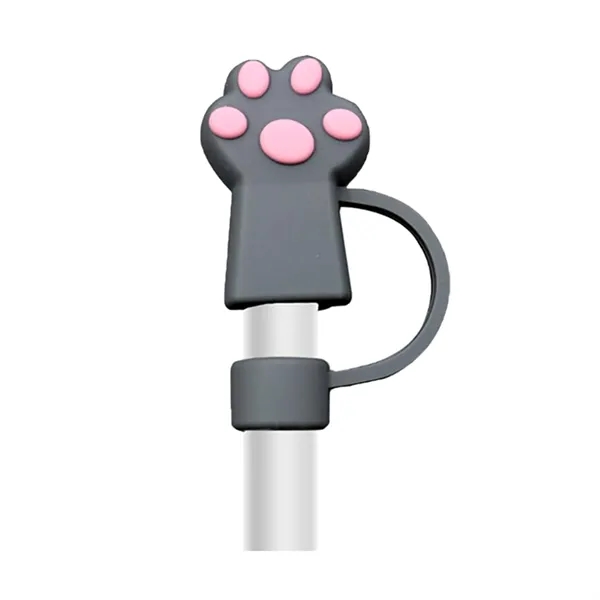 Custom SIlicone Paw Straw Cap
