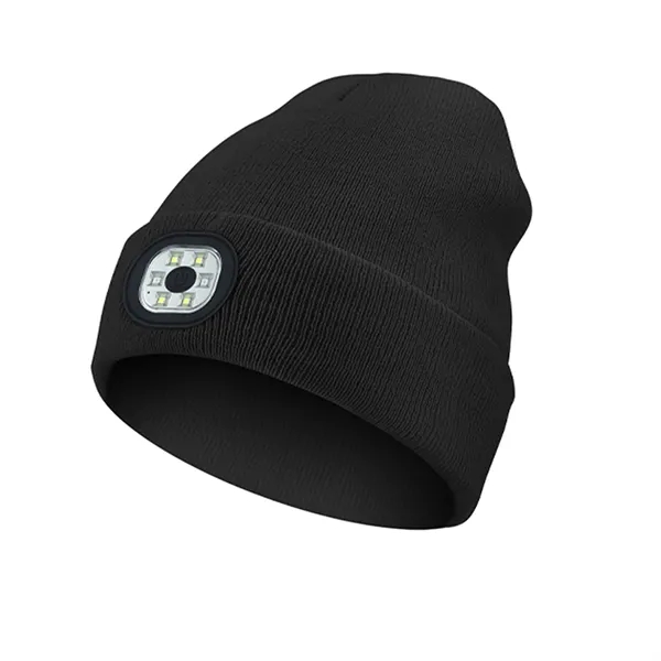Custom Led Knit Beanie With Light
