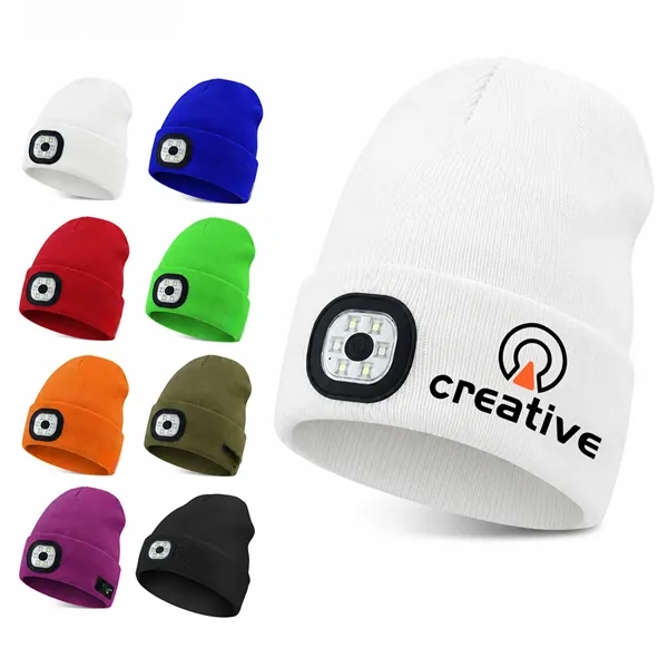 Led Knit Beanie With Light
