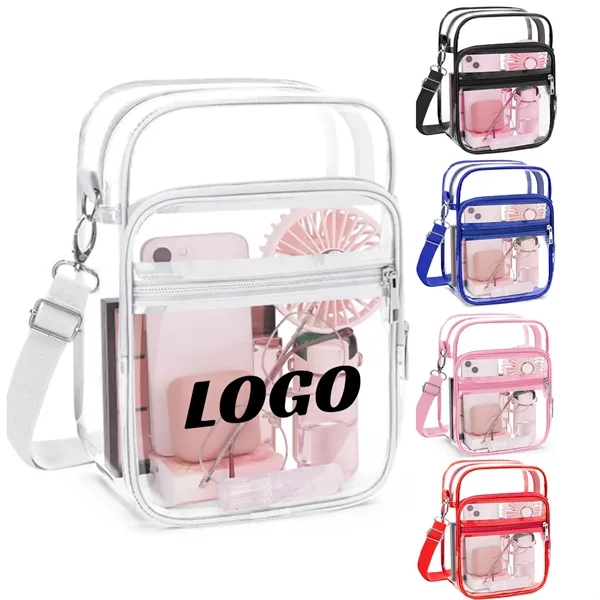Clear PVC Crossbody Shoulder Bag