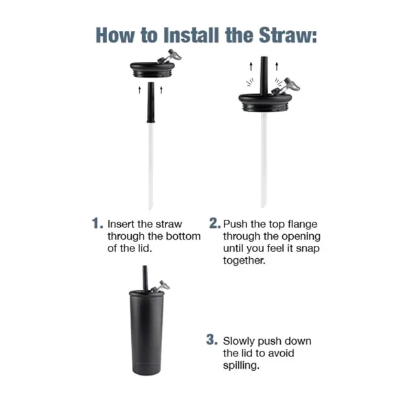 Custom Kyser Recycled Vacuum Tumbler w/ Straw 20oz