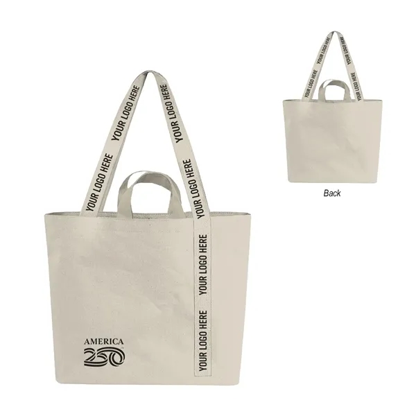 America250™ - 14 Oz. Recycled Mono-Strap Canvas Tote Bag