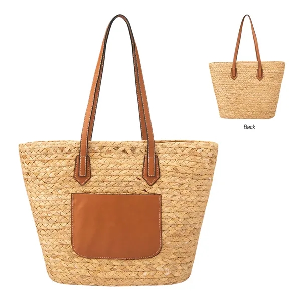 Custom Solana Hyacinth Grass Tote Bag