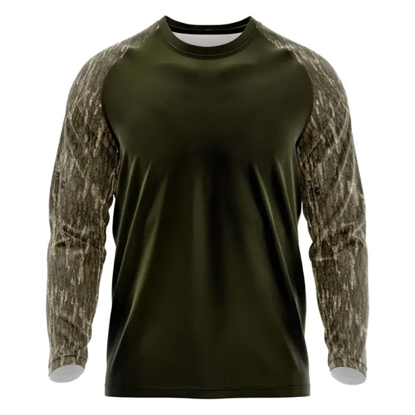 Mossy Oak® Mens Polyester Interlock Raglan Long Sleeve Shirt
