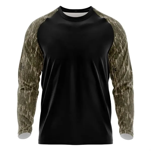 Mossy Oak® Mens Polyester Interlock Raglan Long Sleeve Shirt