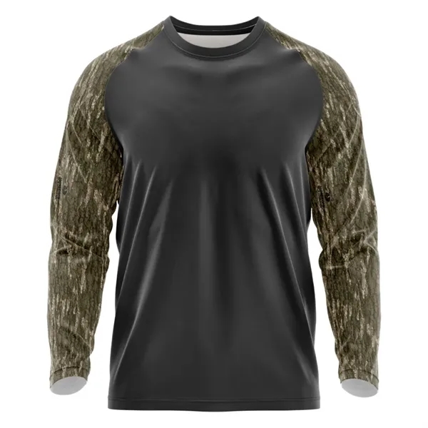 Mossy Oak® Mens Polyester Interlock Raglan Long Sleeve Shirt