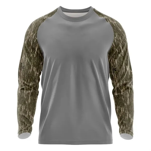 Mossy Oak® Mens Polyester Interlock Raglan Long Sleeve Shirt