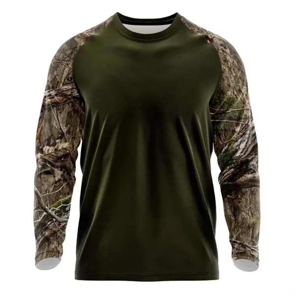 Mossy Oak® Mens Polyester Interlock Raglan Long Sleeve Shirt