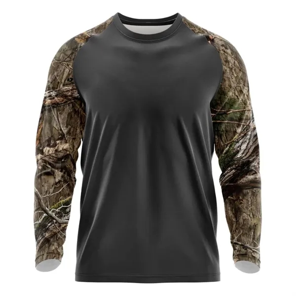 Mossy Oak® Mens Polyester Interlock Raglan Long Sleeve Shirt