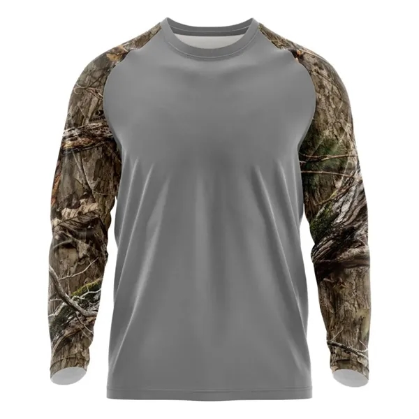 Mossy Oak® Mens Polyester Interlock Raglan Long Sleeve Shirt