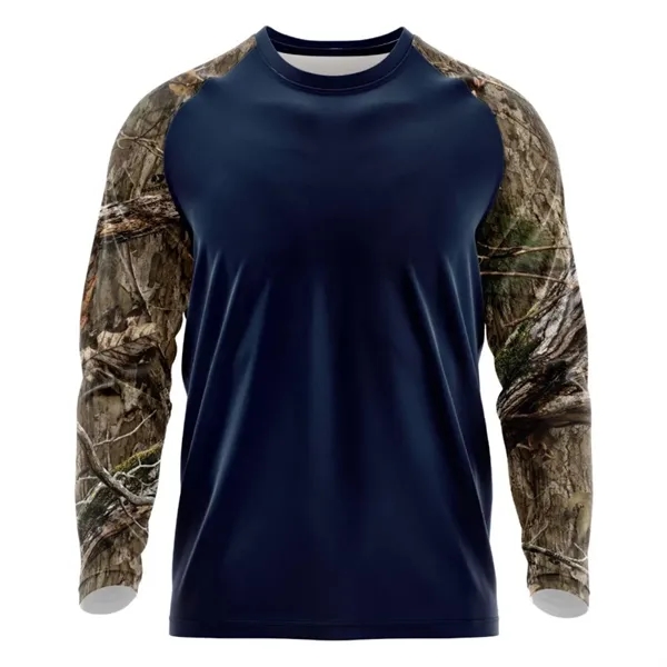 Mossy Oak® Mens Polyester Interlock Raglan Long Sleeve Shirt