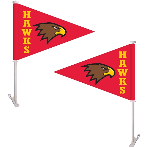 11.5" x 15" Double Sided Pennant Style Custom Car Flag - 11.5" x 15" Double Sided Pennant Style Custom Car Flag - Image 0 of 1