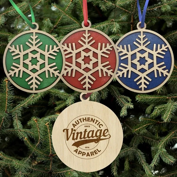Snowflake Layered Wood Ornament