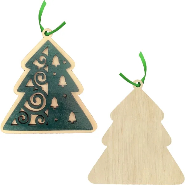 Layered Tree Wood Ornament