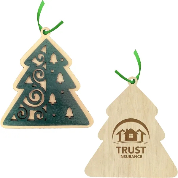 Layered Tree Wood Ornament