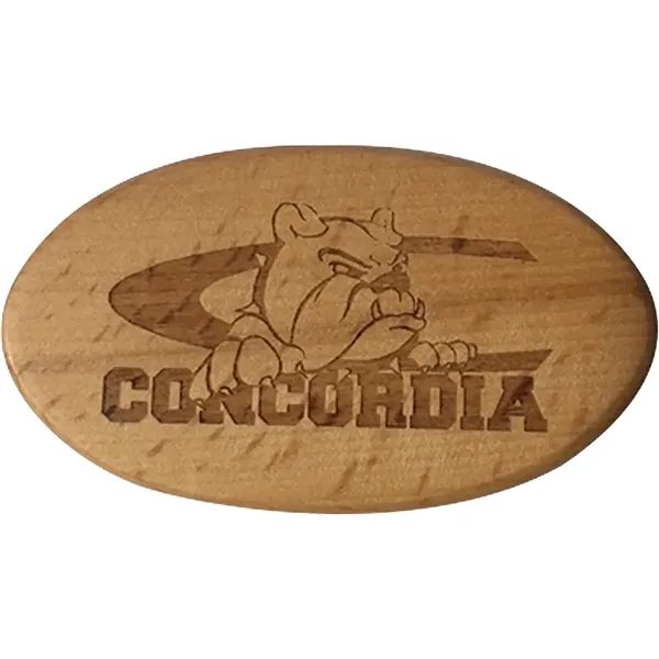 Custom Oval Oval Stock Wood Magnet