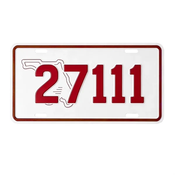 12"x6" Die Struck Aluminum License Plate