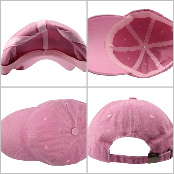 6 Panel Unstructured Washed Cotton Baseball Hat
