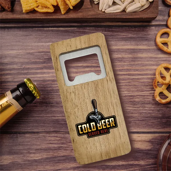 Bamboo Bottle Opener - Rectangular
