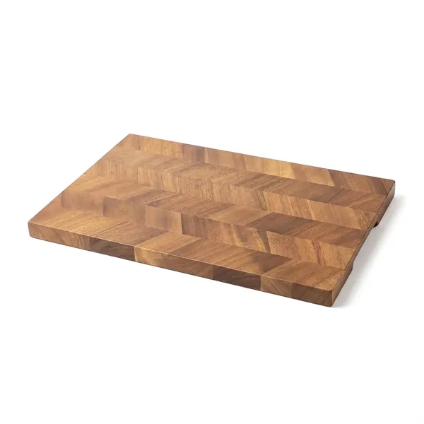 Baylor Acacia Wood Herringbone Serving Board