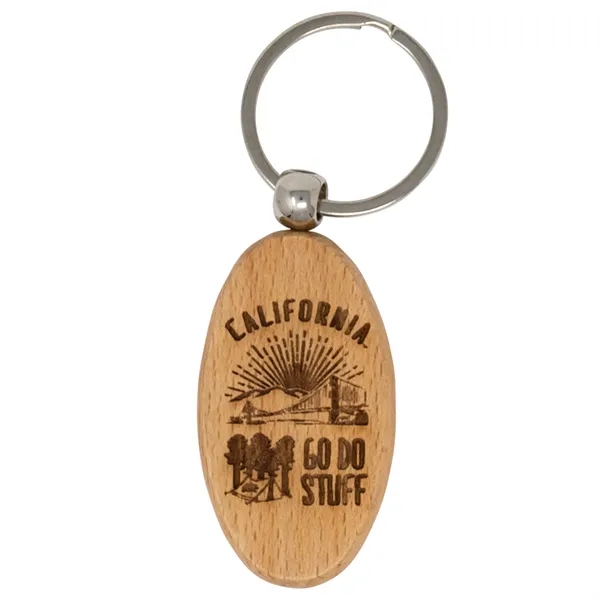 Wood Keychains - Oval