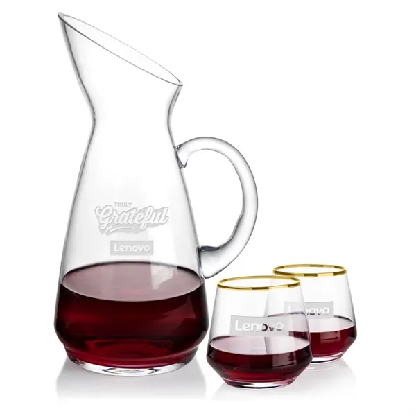 Taroni Carafe & Tucson Gold Stemless Wine