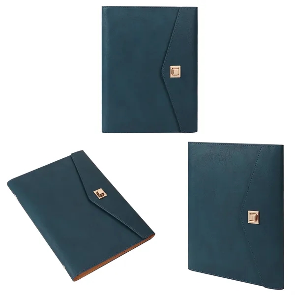 PU Leather A5 Business Binder Notebook W/ Card Slot