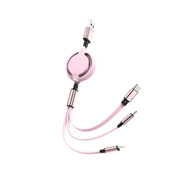 Custom 3-In-1 Retractable Charging Cable