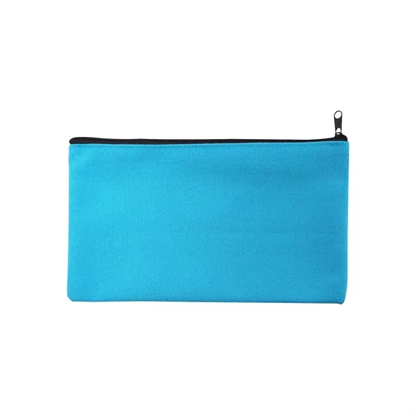 Poly Cotton Canvas Small Travel Zipper Cosmetic Bag