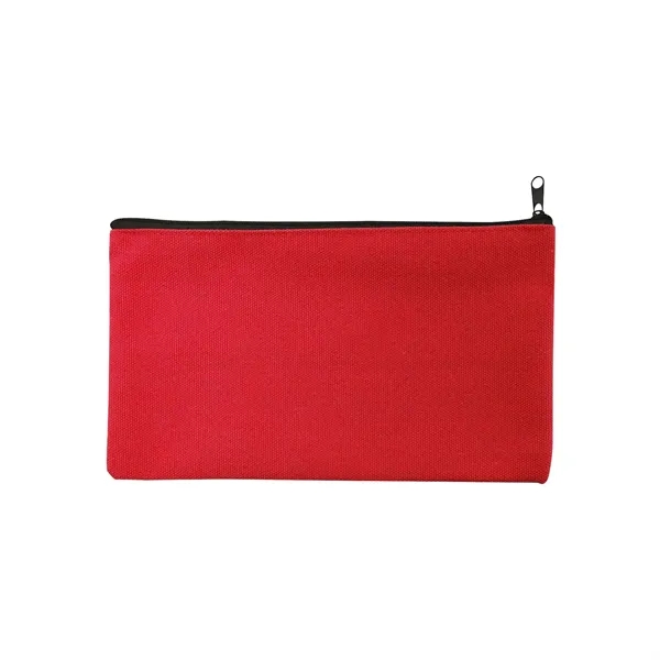 Poly Cotton Canvas Small Travel Zipper Cosmetic Bag