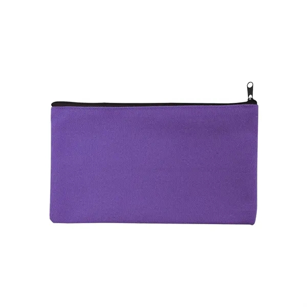 Poly Cotton Canvas Small Travel Zipper Cosmetic Bag