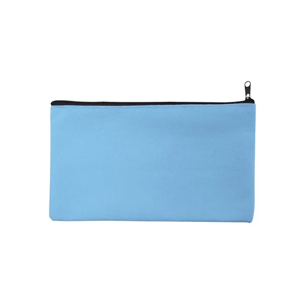 Poly Cotton Canvas Small Travel Zipper Cosmetic Bag