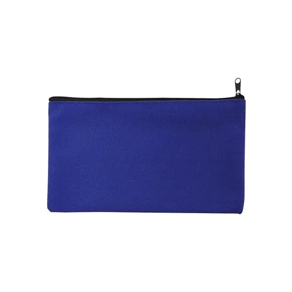 Poly Cotton Canvas Small Travel Zipper Cosmetic Bag